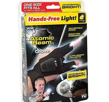 Ліхтар рукавичка вбудований ліхтарик LeD Atomic Beam