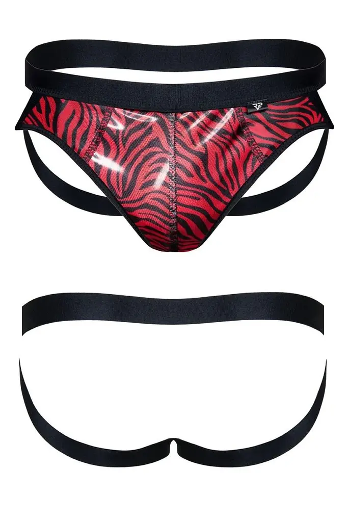 Труси Regnes Fetish Planet Jockstraps L червоний-чорний - фото 5
