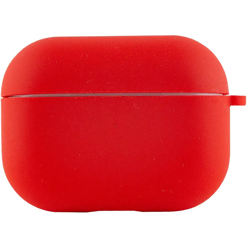 Силіконовий футляр з мікрофіброю для навушників Airpods Pro Червоний / Red - фото 2