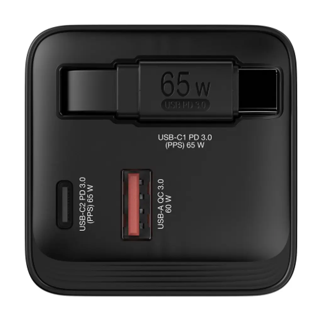 Зарядний пристрій Verbatim GaN 65 W 2 ports (USB-C/1xUSB-A) (32217) - фото 8