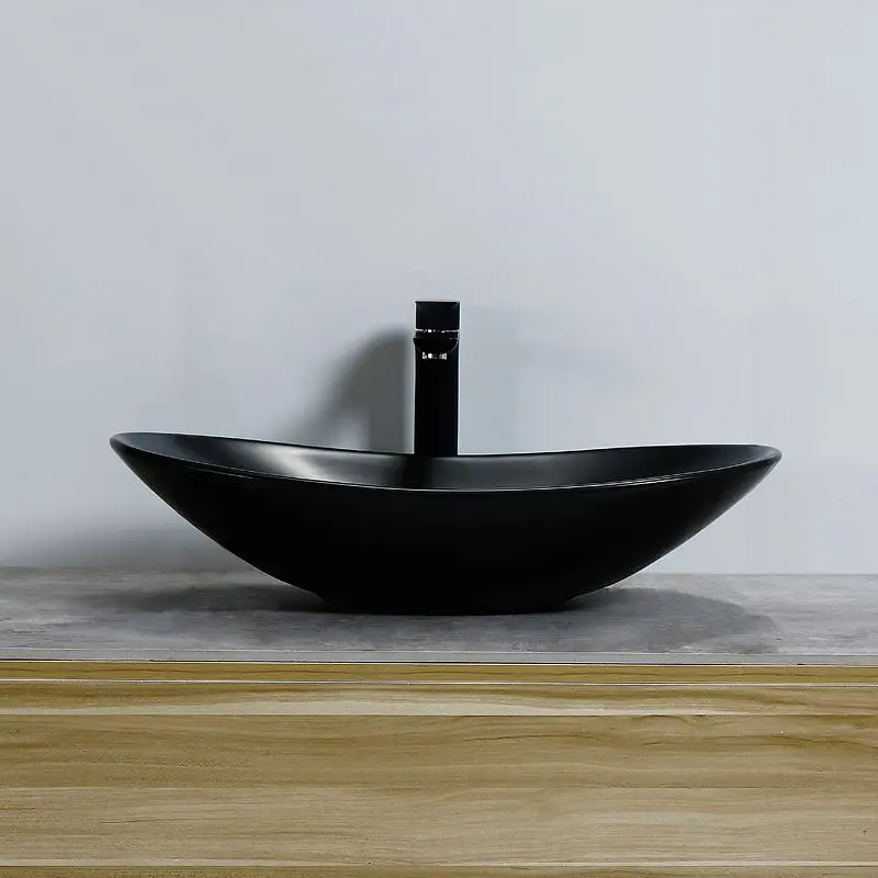Умивальник Rea Royal 60 black mat накладний чорний REA-U0442, Чорний матовий - фото 4