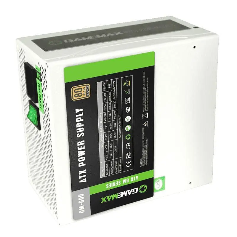 Блок живлення GameMax GM-600 600W 80+ Bronze (GM-600-WHITE) White Б/в - фото 6