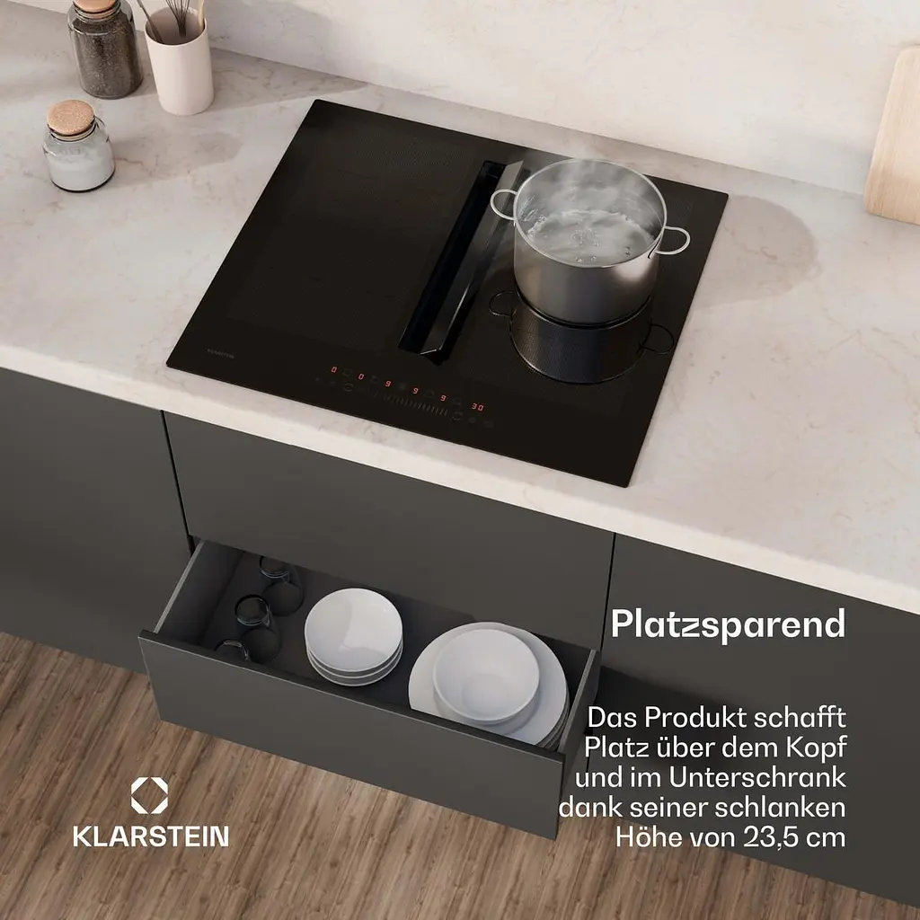 Индукционная плита с вытяжкой Klarstein Chef-Fusion DownAir System (10045303) - фото 3