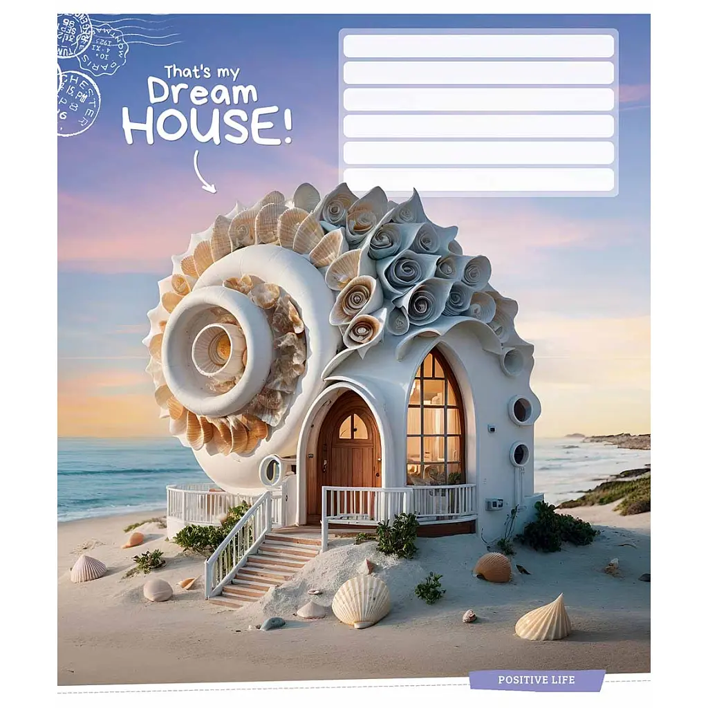 Зошит Школярик Dream house 12 аркушів лінія (012-3530L), в асортименті - фото 4