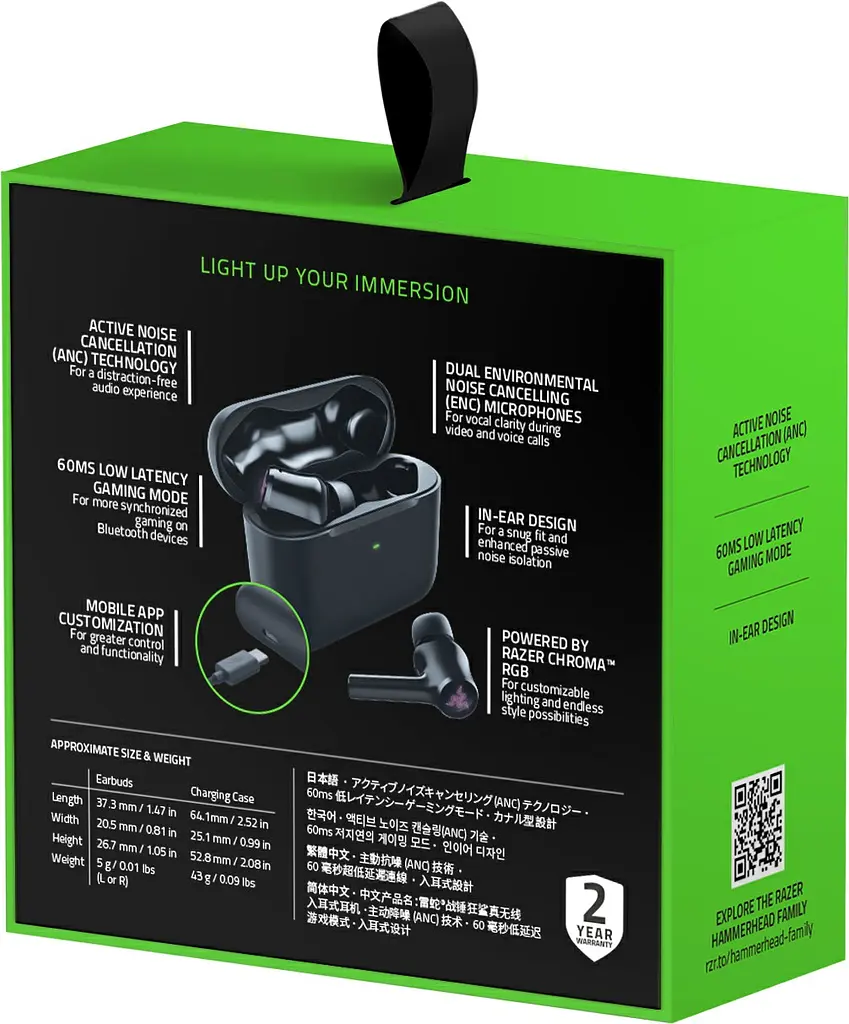 Навушники Razer Hammerhead True Wireless 2021 (RZ12-03820100-R3G1) - фото 9