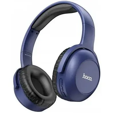 Навушники бездротові Hoco Art sount BT Headset W33 повнорозмірні сині 6931474755087 - фото 2
