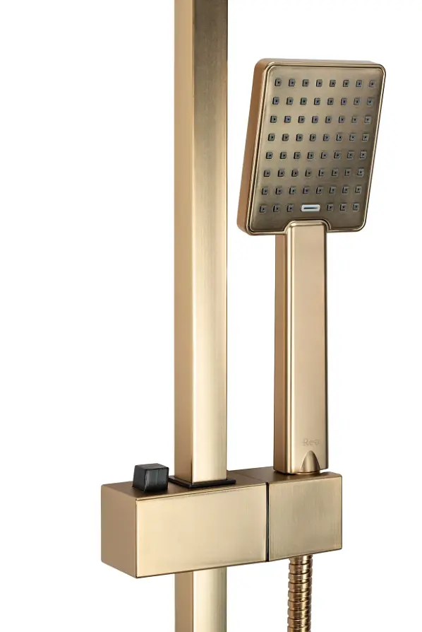 Душевая система Rea Jack Brushed Gold с изливом REA-P7050, Золотой - фото 6