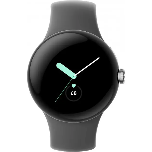 Смарт-часы Google Pixel Watch Polished Silver Case/Charcoal Active Band - фото 2