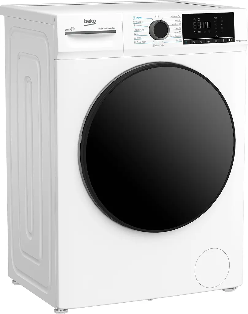 Beko Прально-сушильна машина Beko фронтальна, 7(5)кг, 1400, D, 52см, дисплей, інвертор, пара, білий - фото 2
