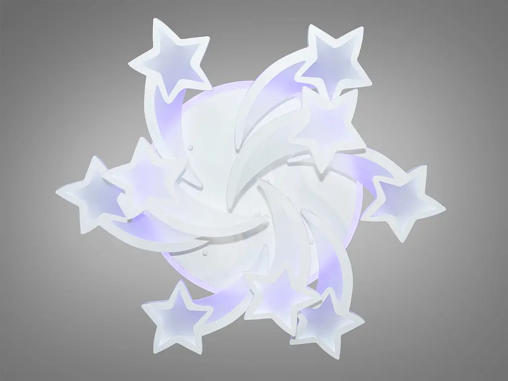 Эксклюзивная LED люстра с пультом для детской, 150W, белая - фото 2