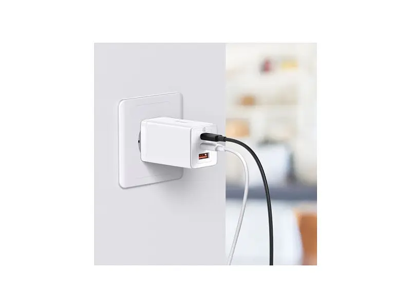 Зарядний пристрій BASEUS 65 W GaN5 Pro 2C U білий (CCGP120202) - фото 9