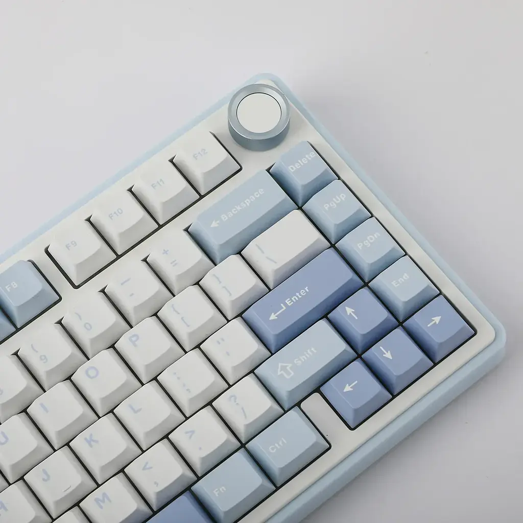 Ігрова механічна клавіатура AULA F75 / Три режими підключення / Greywood V3 Switch / Blue White - фото 5