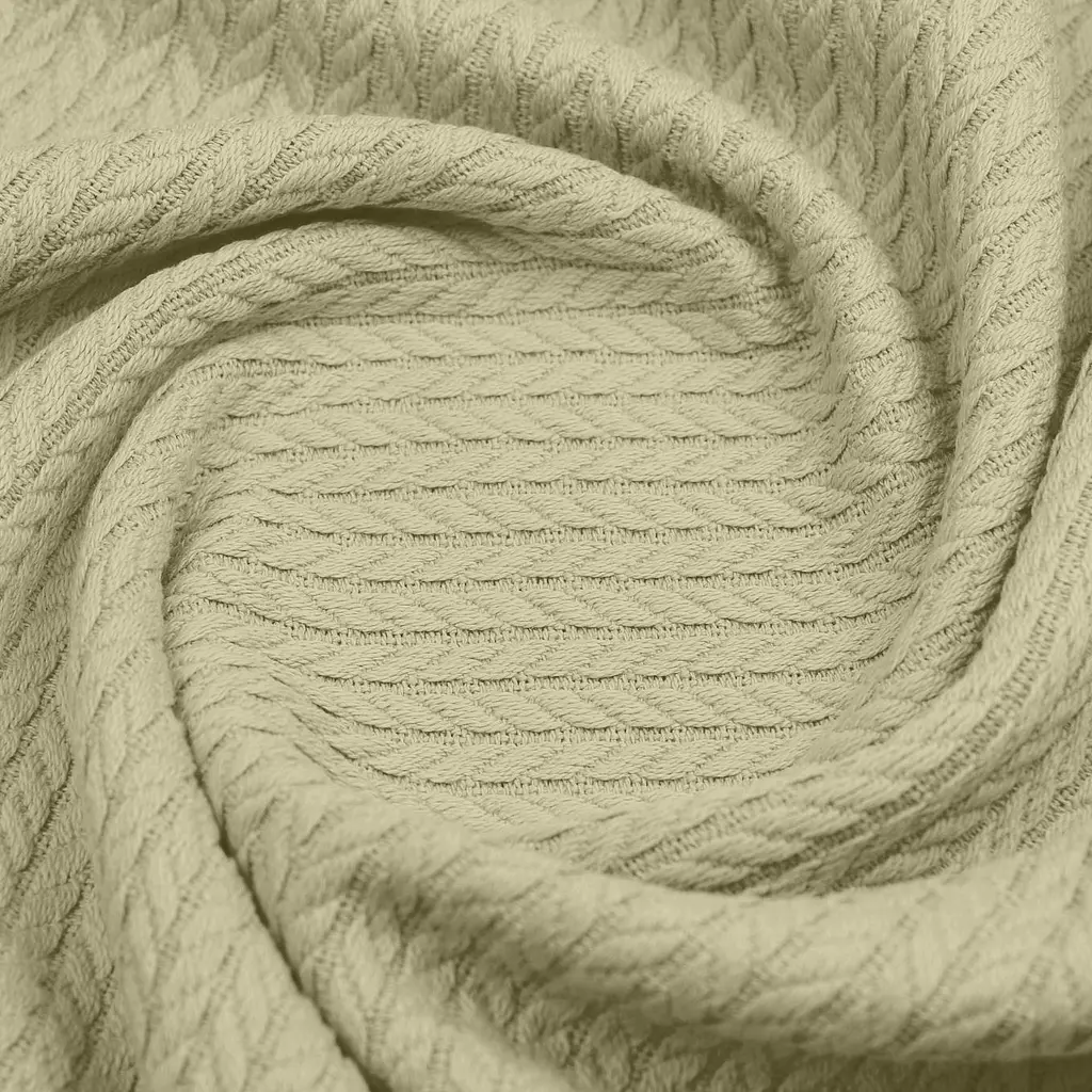 Плед покривало Cosas Olive Knitted Braid 230х240 см косичка (Blanket_76Olive_KnittedBraid_230x240) - фото 3
