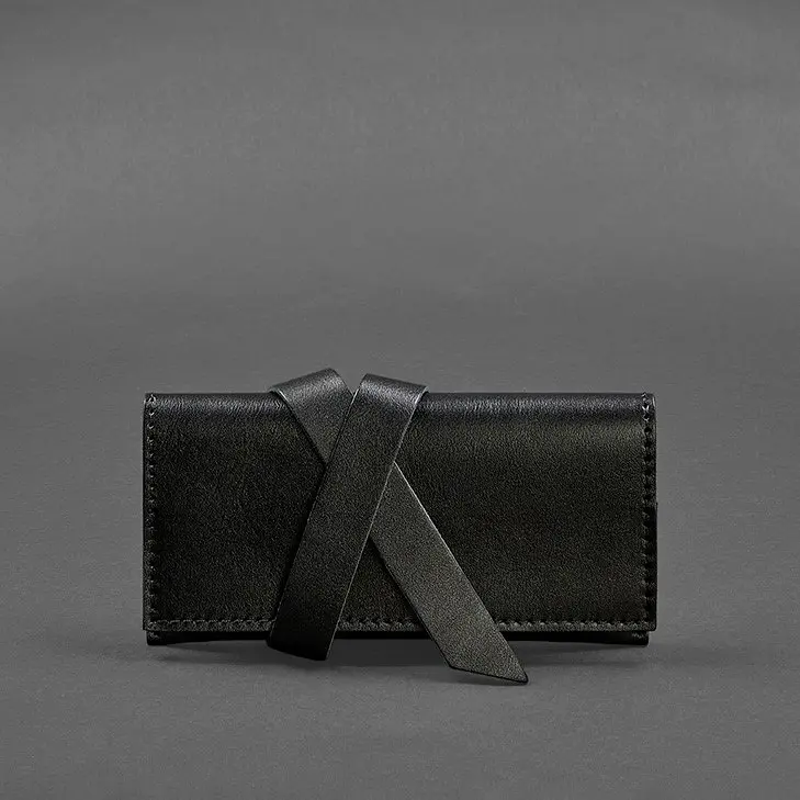 Шкіряний кисет для тютюну 1.0 чорний Краст - фото 6