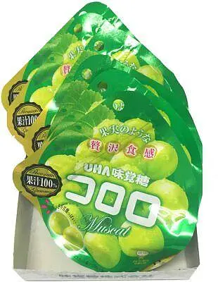 Японські желейні цукерки Kororo Fruit Juice Gummy зі смаком мускатного винограду 48г - фото 5