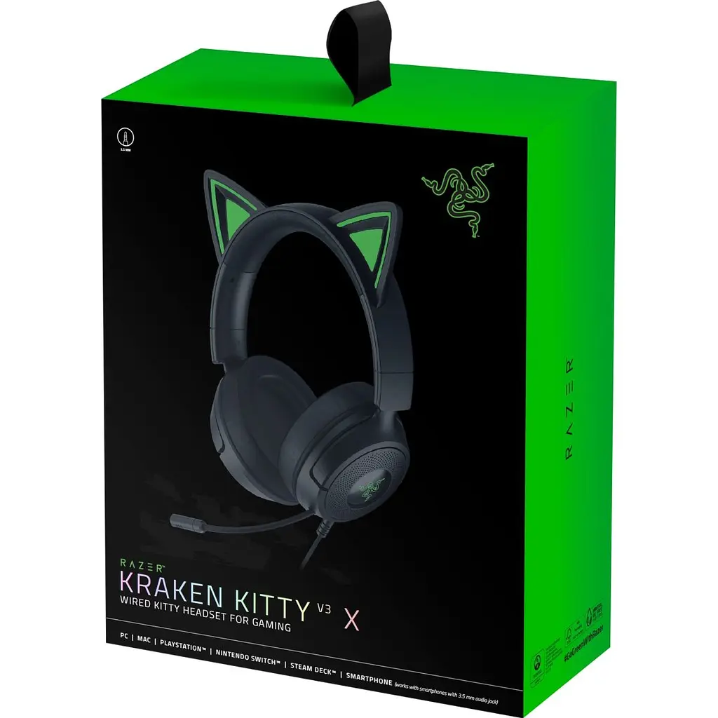 Ігрові навушники Razer Kraken Kitty V3 X Wired Black (RZ04-05350200-R3M1) [171104] - фото 7