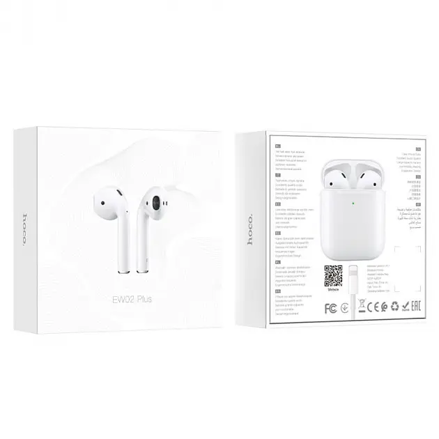 Навушники Bluetooth Hoco EW02 Plus True wireless BT headset White - фото 3