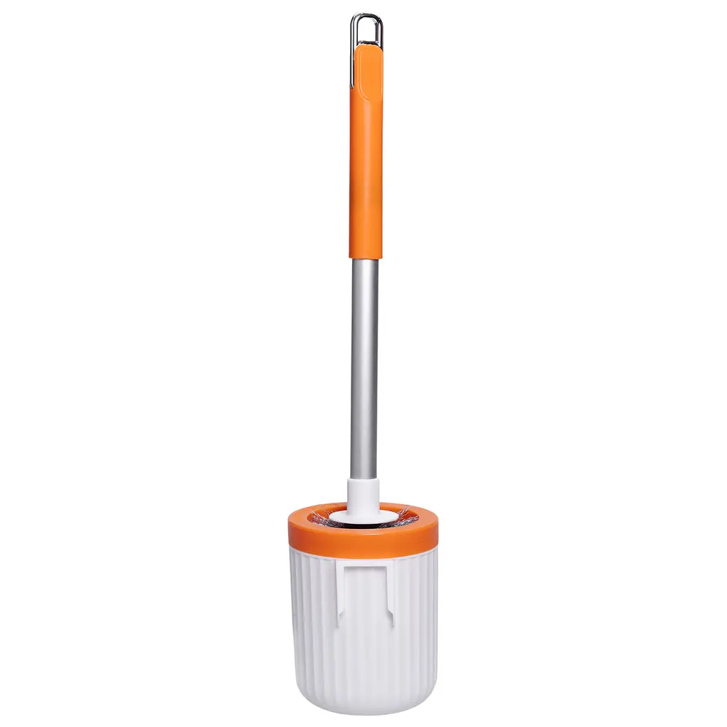Йоржик для унітазу настінний з підставкою, помаранчевий Household Cleaning Products HP-35015-29O - фото 2