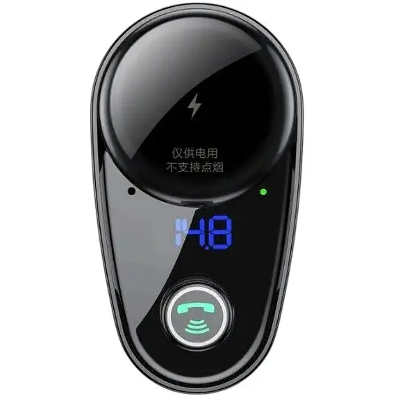 FM блютуз модулятор трансмітер Baseus Lokomotive S-06 CCALL-RH01 адаптер + зарядний пристрій чорний - фото 2