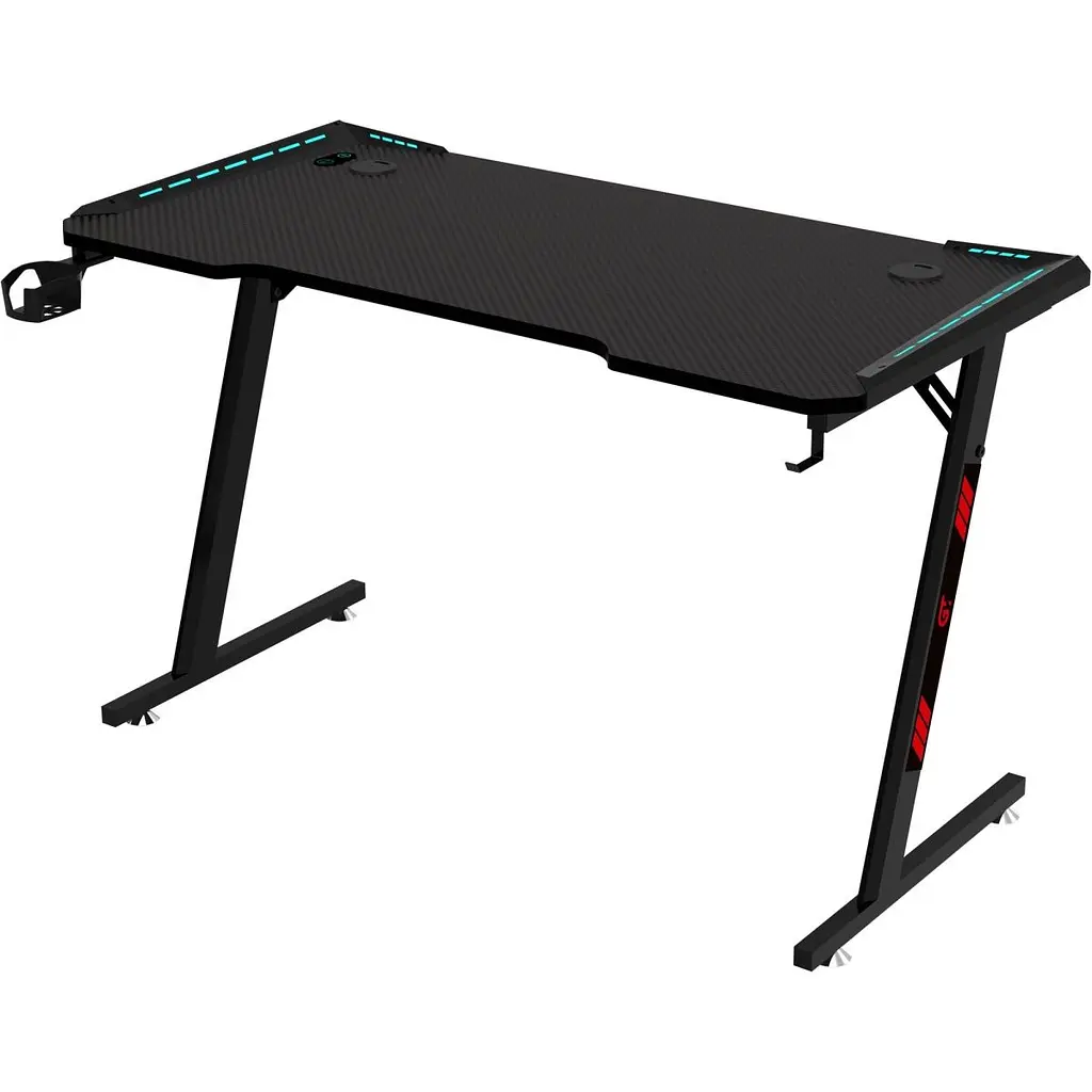 Комп'ютерний ігровий стіл GT Racer T-1242 Black [125832] - фото 2