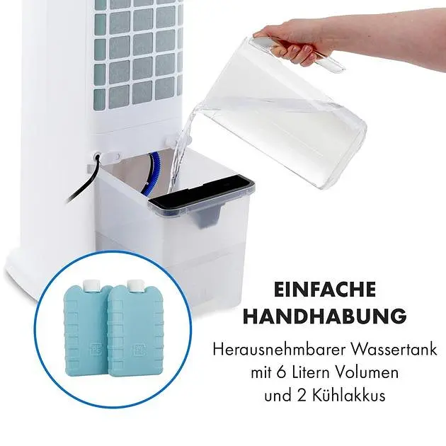 Мобильный кондиционер вентилятор Klarstein Skytower 360° Smart Air Cooler4-в-1 (10035818) - фото 5