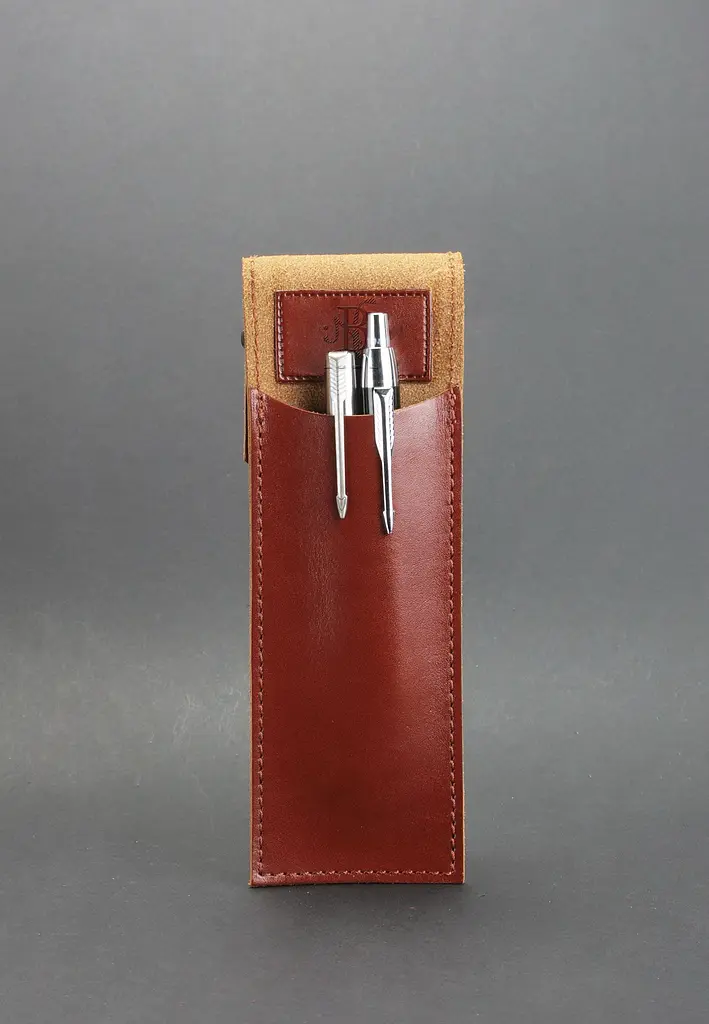 Шкіряний чохол для ручок 1.0 світло-коричневий - фото 3