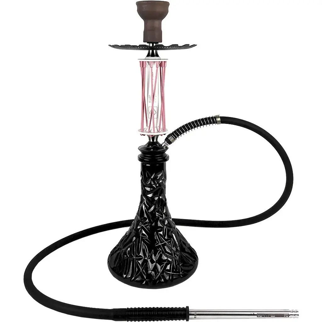 Кальян Trumpet Hookah Rider W-40 Pink-White (колба Crystal Black) - фото 2