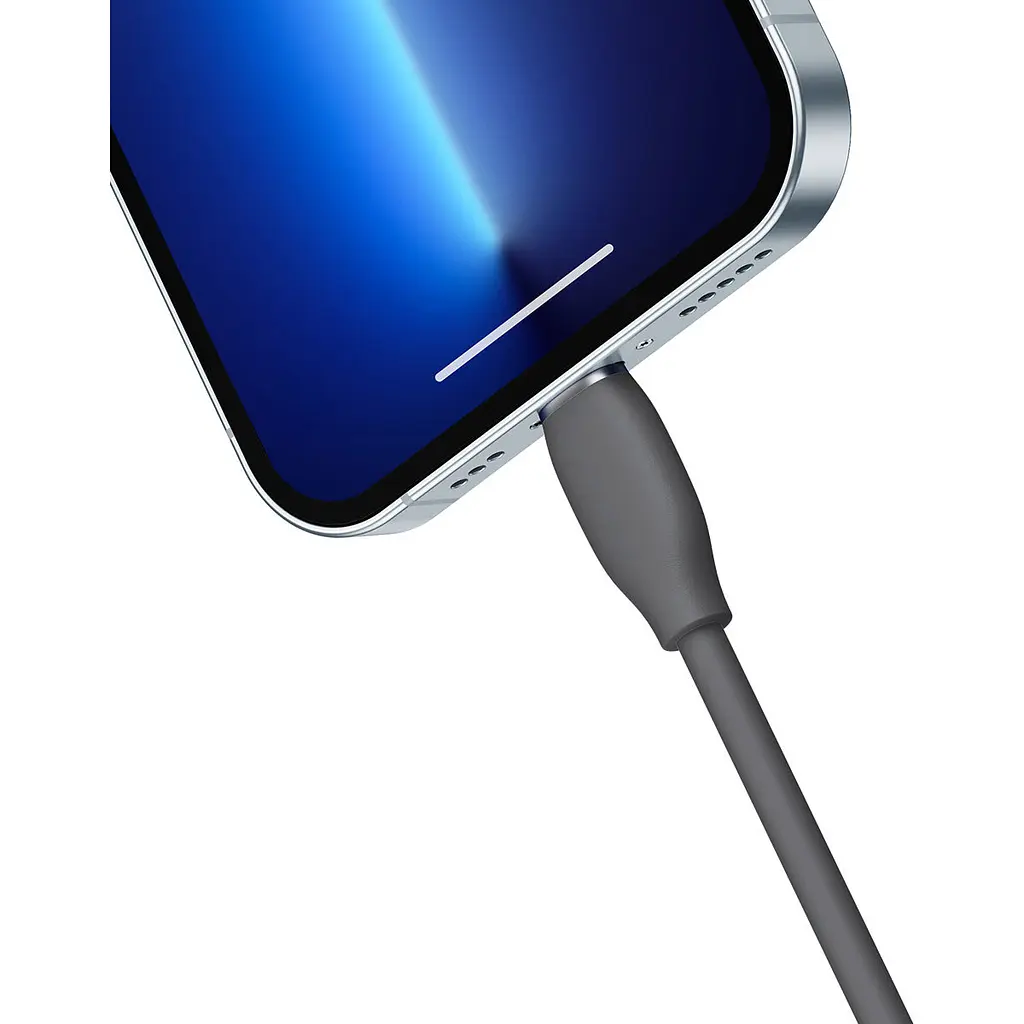 Кабель Baseus Jelly Liquid Silica Gel USB-A to Lightning 20W 2m Black (CAGD000101) [113827] - фото 5