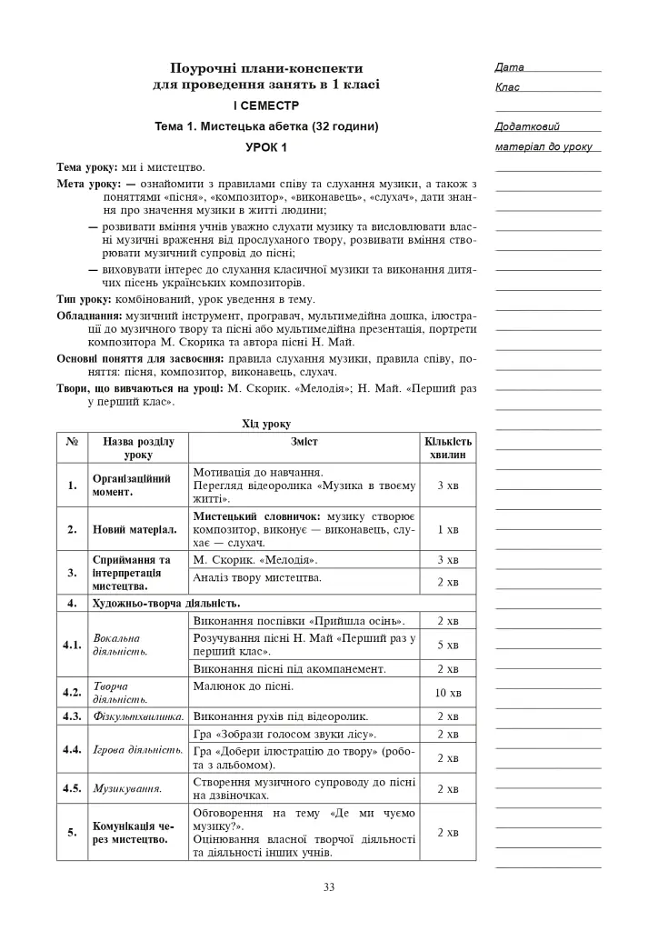 Мистецтво. 1 клас. Конспекти уроків - фото 11