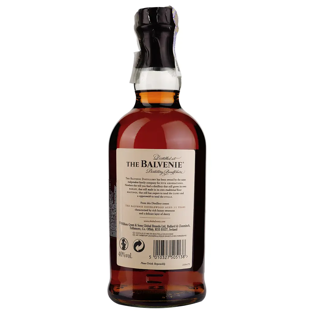 Віскі Balvenie Doublewood 12 yo, в подарунковій упаковці, 40%, 0,7 л (247136) - фото 3