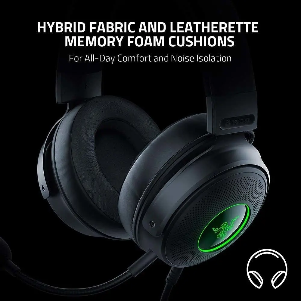 Навушники Razer з мікрофоном Kraken V3 X Black FRML Packaging (RZ04-03750300-R3M1) - фото 10