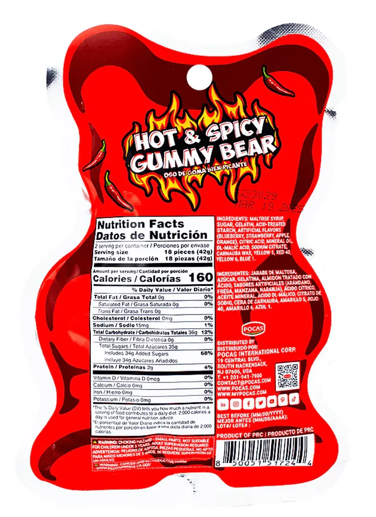 Гострі желейні цукерки Swicked Hot & Spicy Gummy Bears 100г - фото 3