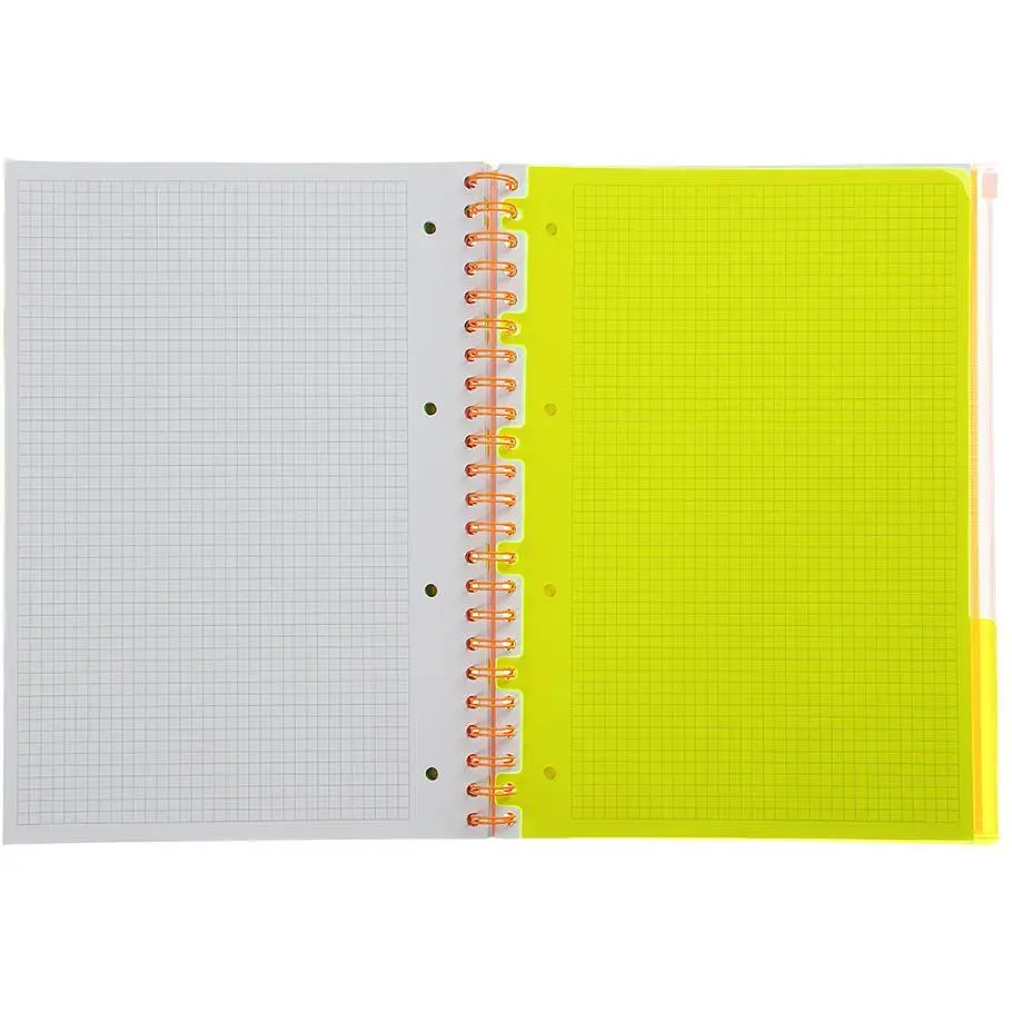 Зошит на пружині Buromax Neon А4 (210x297) 120 аркушів 3 PVC помаранчевий (BM.24349911-11) - фото 4