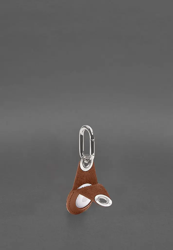 Кожаный чехол для Apple AirTag Светло-коричневый - фото 4