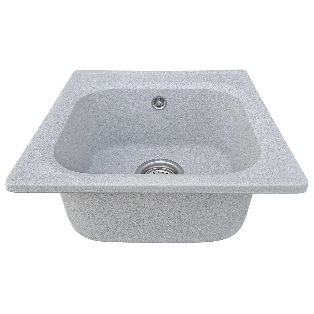 Мийка кухонна Valetti 1N гранітна, сіра 430х445 мм - фото 3