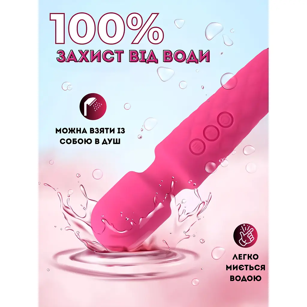 Вибратор Passion Волшебная палочка USB розовый (4821002029631) - фото 5