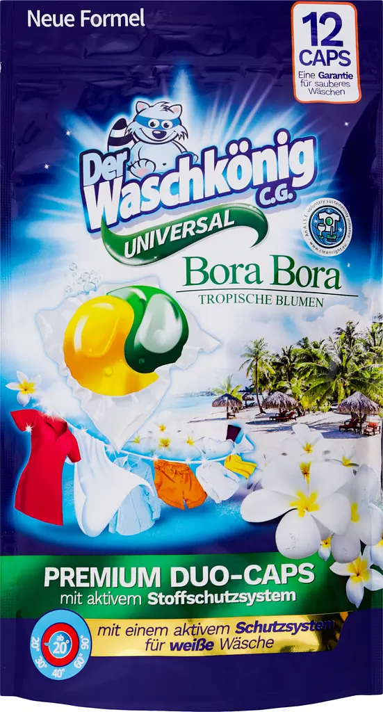 Капсули для прання Der Waschkonig Universal Bora Duo caps, 12 шт. (041-1121) - фото 4