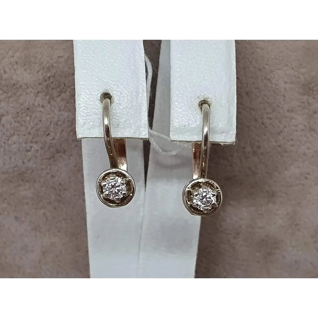 Золоті сережки Гаразд з діамантами. 3032490 - фото 3