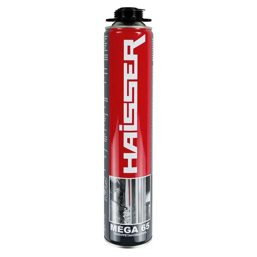 Піна монтажна Haisser Mega 65 професійна пістолетна 875 мл (112806)