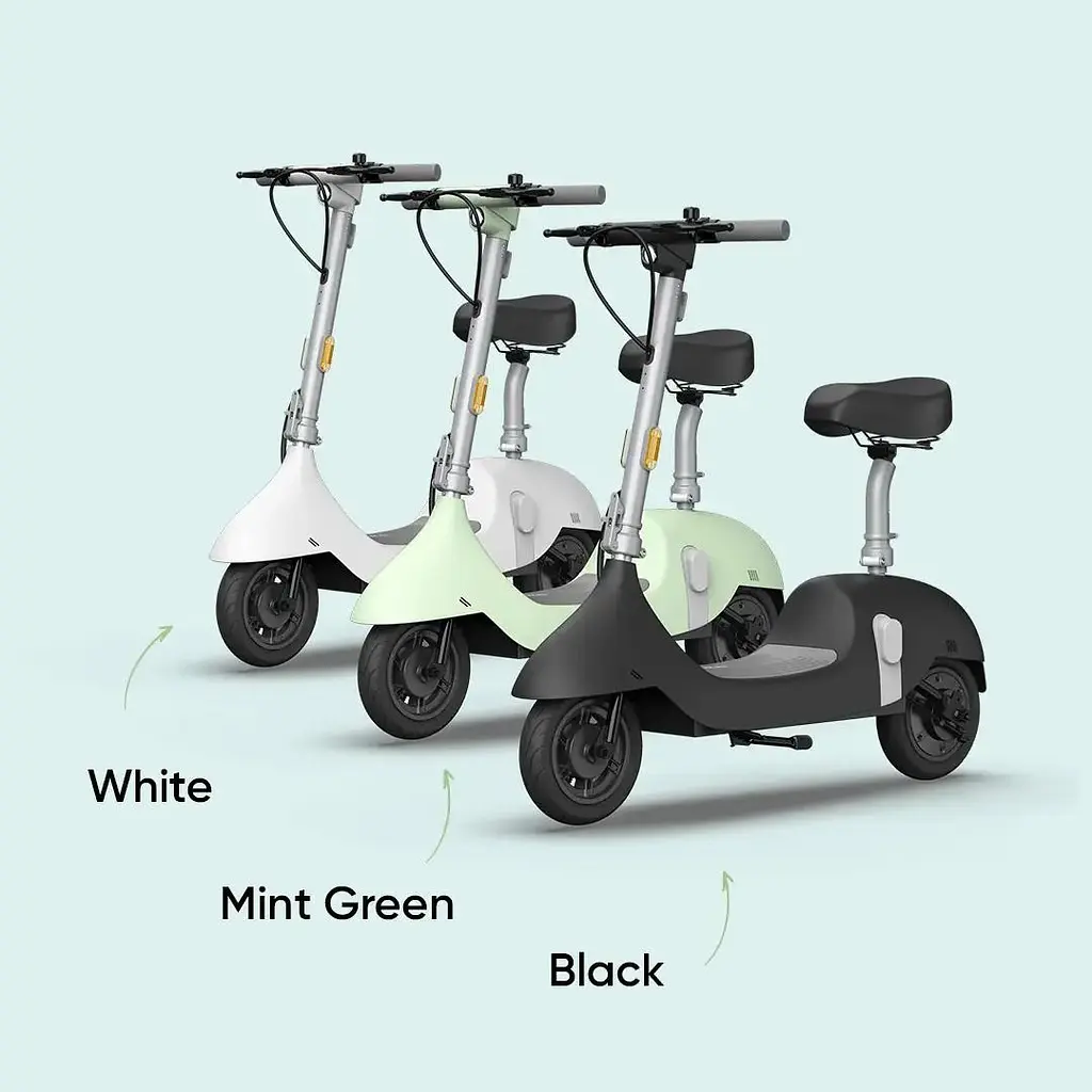 Електросамокат OKAI Ceetle PRO EA10C міський із сидінням складаний 900W батарея 10.4Ah пробіг до 55 км NFC App до 100 кг Mint Green - фото 6