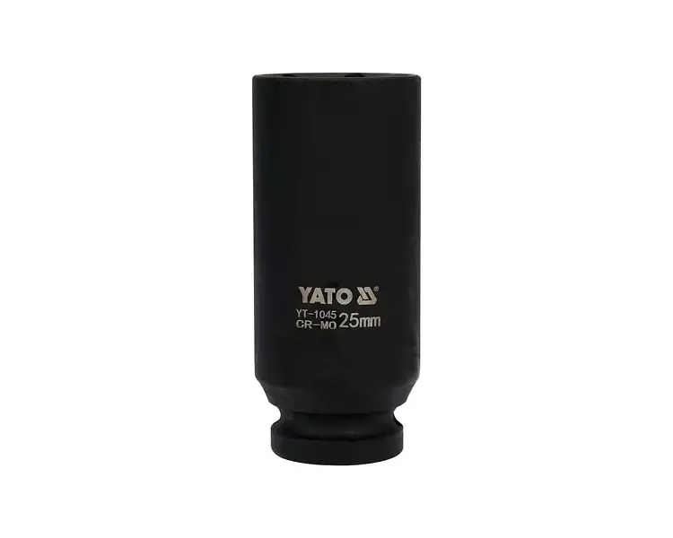 Головка торцева ударна 6-гранна Yato подовжена квадрат 1/2" М= 25 мм L= 78 мм (YT-1045) - фото 2