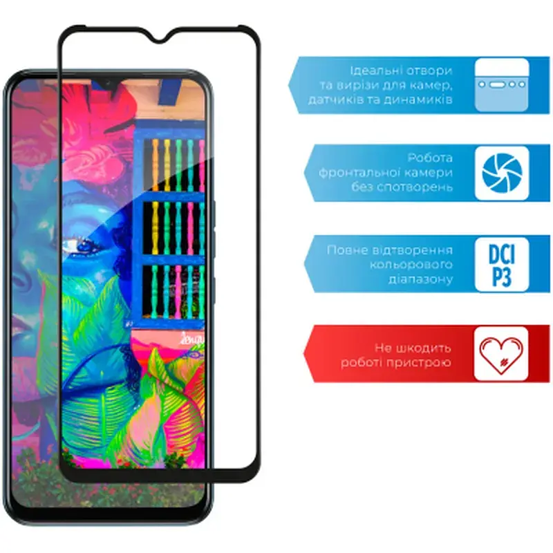 Скло захисне ACCLAB Full Glue Tecno Spark 8T (1283126542244) - фото 4