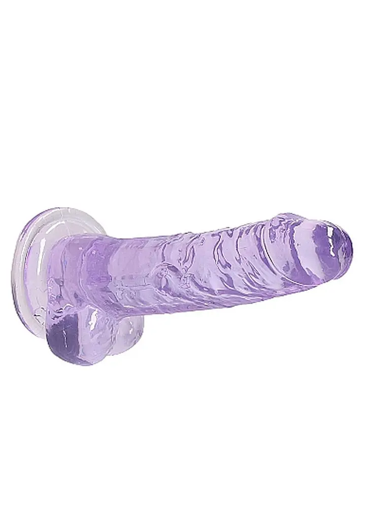 Фалоімітатор RealRock Crystal Clear 7”, 19 см (фіолетовий) - фото 4