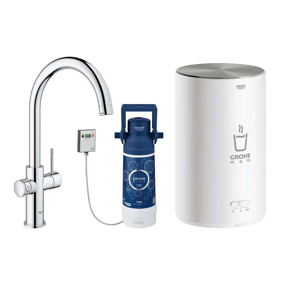Змішувач для кухні з бойлером Grohe Red Duo 30083001 M-size, Хром