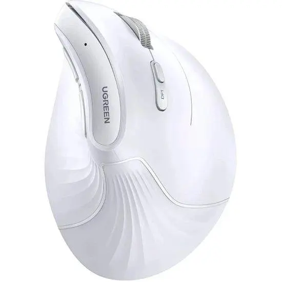 Бездротова миша UGREEN MU008 2.4 GHz і Bluetooth вертикальна (UGR-45759) біла - фото 2