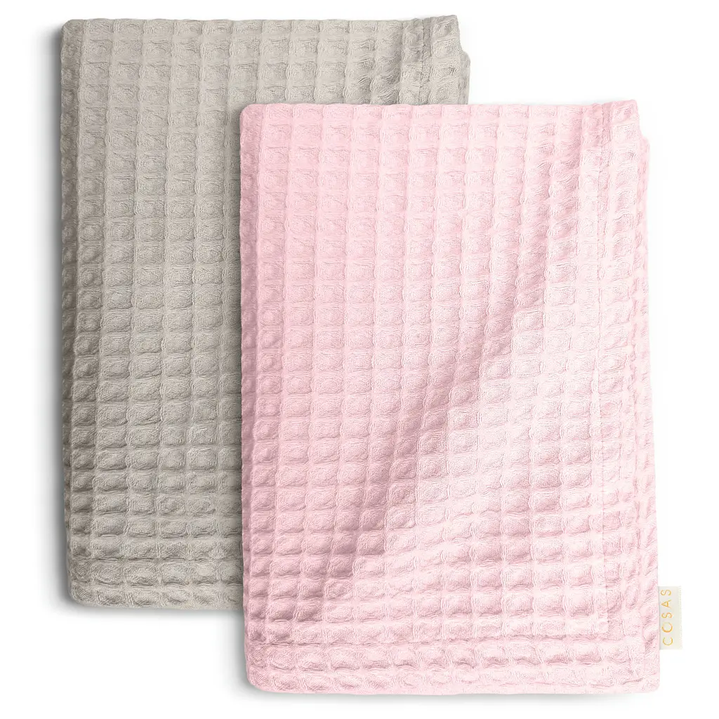 Вафельні рушники Summer Greek Waffle CS1 2шт 75х95см/75х130см (SetTw_GreekWaffle_35Bronze75x95_11Flamingo75x130)