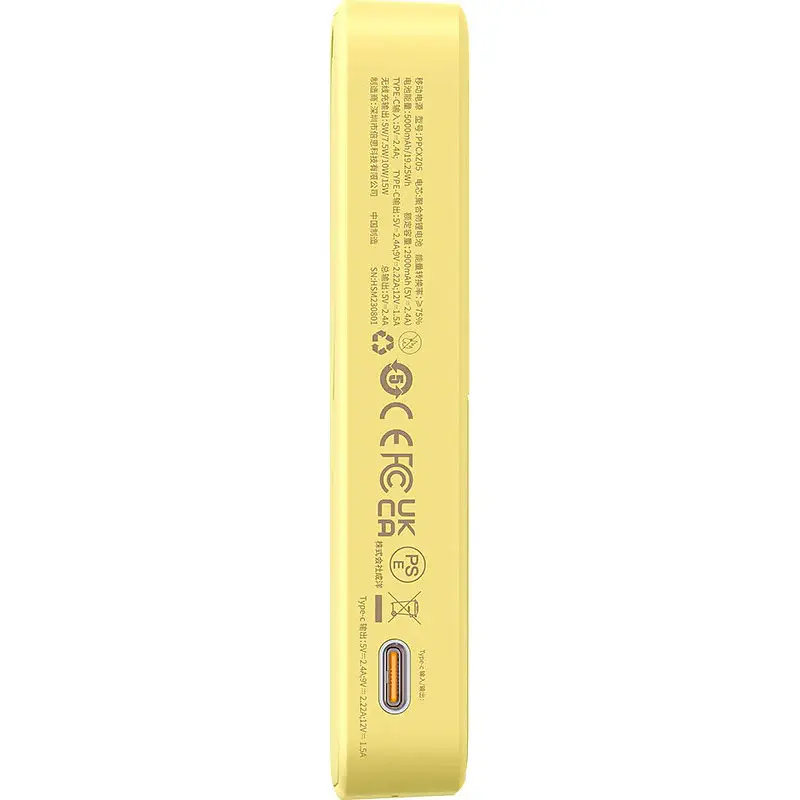 Зовнішній акумулятор Baseus MagPro Magnetic Bracket 5000mAh 20W Yellow [P10064101Y23-00] [117957] - фото 6