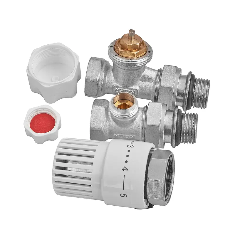 Комплект для підключення радіатора Koer 1/2" прямий з термоголовкою SET-30 KR5717 - фото 2