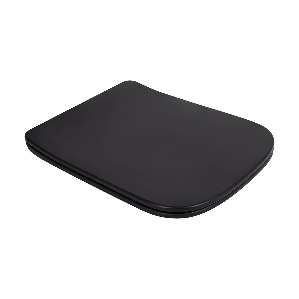 Унитаз подвесной Qtap Tern New Ultra Quiet с сиденьем с сиденьем Soft-Close Black matt QT17332303ASMB, Черный матовый - фото 6