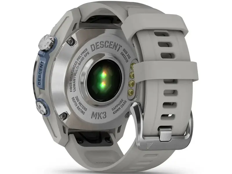 Спортивний годинник Garmin Descent Mk3 43 mm Stainless Steel with Fog Gray Silicone Band (010-02753-04/03) - фото 4